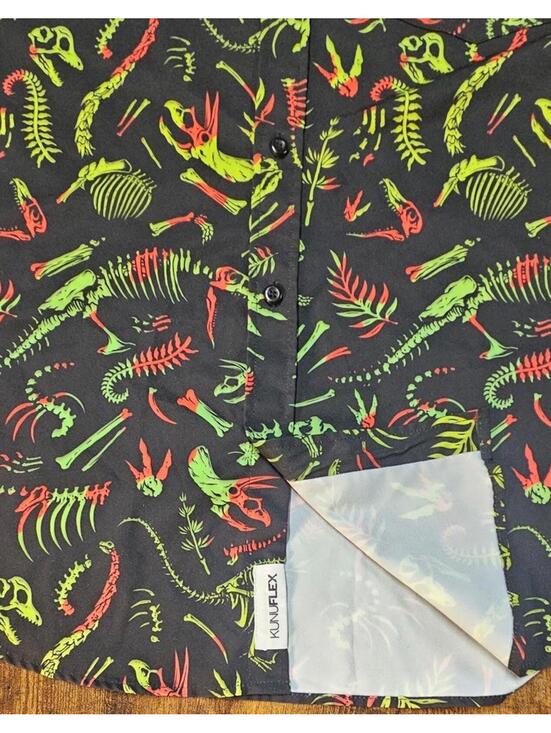 RSVLTS X Jurassic Park Kunuflex Button Down Shirt Men’s Size Extra Large - Picture 4 of 7